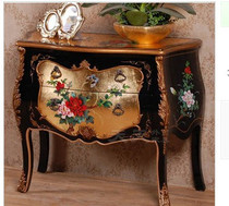 New Chinese classical furniture gold foil hand-drawn porch cabinet display cabinet