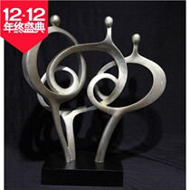 Simple modern golden abstract sculpture human body hotel decoration model room artwork handicraft decoration decoration