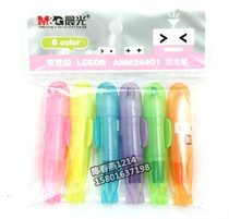 Morning Light 6-pack highlighter Cute boat six-color highlighter Eye-catching pen Marker pen Mini highlighter 24401