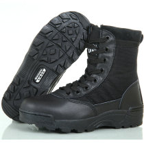 Field high boots outdoor hiking boots military fans CS side zipper boots mens leisure mountain boots quick take off breathable shoes