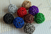 7 colors 5 3CM gold and silver rattan balls decorated with vines Flower Balls Decorated ball Kindergarten Decorative Pendant