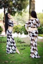 Clearance goddesss new clothes New Modal belly dance practice clothes beginner suit comes with leggings B02