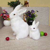 Simulation rabbit plush toy doll childrens toy car home decoration photography props girlfriend gift