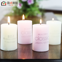 Yingdian Scented candles Romantic Candlelight Dinner Cylindrical thick candles Ornaments Hotel smoke-free candlestick candles
