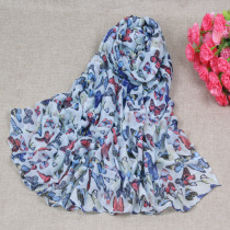 Spring and Autumn New Korean version of the Lady Bali yarn butterfly thin air conditioning shawl gauze art Joker super large long scarf