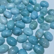 Natural needle sodium calcium stone B21-2 sea grain stone Larimar stone ring surface special GIC gem identification specimen