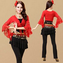Square dance costume new suit dance dance performance dress milk silk modal square dance practice suit