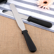 Stainless steel cake spatula 6 inch 8 inch cream spatula scraper flat knife 10 inch demoulding knife curved kiss knife