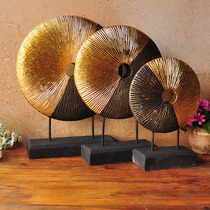 Thai handicrafts characteristic home furnishings solid wood three-piece living room decoration desktop ornaments Southeast Asia