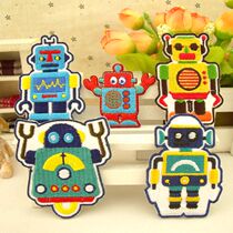 96 Childrens cloth patch patch clothes patch Pants Personality patch decal embroidery patch Cartoon robot