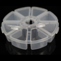8-grid pp plastic round covered storage box transparent small box medicine box timing jewelry box