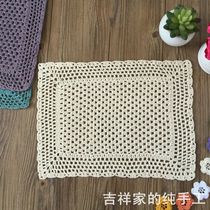 Auspicious handmade crochet crochet American meal mat heat insulation mat hollow woven crochet heat insulation mat 27 * 40cm special