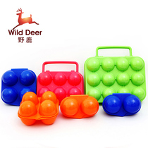 Special outdoor camping picnic plastic portable egg tray shatterproof thickened duck egg storage box 2-grid egg tray