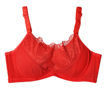 Sponge thick mold cup prosthetic breast bra Lace cross false breast bra Underwear Silicone bra