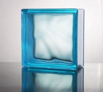 Primary color Baoshi Blue Cloud mist hollow glass brick through bright color partition Xuanguan Background manufacturer Direct sales