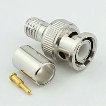 All copper gold-plated needle 75 one 5 one 3 cold-pressed BNC video connector Q9 pressure line head 