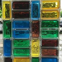 Color half-brick glass brick partition wall ~ high-end products KTV Bar special ~ any color can be processed custom-made