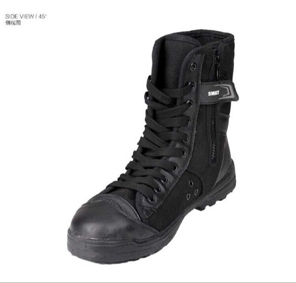 Boots militaires en cuir - porter - Ref 1397614 Image 10