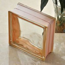 Edge color orange glass brick 190 * 190 * 80 Xuanguan partition wall hot pins bag breakage in large and better