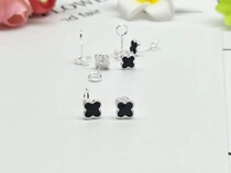 Sterling silver yoyo silver jewelry fashion sterling silver foot silver 99 earrings raise pierced ears Anti-allergic sterling silver anti-loss earrings