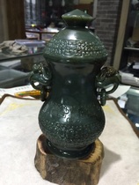 Xinjiang Hetian Jade seed material Jasper retro hollow belt ring ornaments exquisite craftsmanship