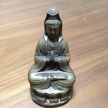 Antique collection Guanyin Bodhisattva statue bronze Buddha statue bronze collection