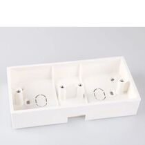 Open box 86 type double bottom box switch socket panel offline double open socket junction box PVC ultra-thin