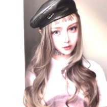 Cream stuffy cyan whole micro roll wig