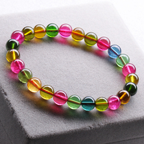 Weight 17 08G beads 7 6mm Brazilian natural tourmaline bracelet candy color 06993