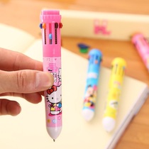 12-color ballpoint pen color ballpoint pen cute cartoon multi-color ballpoint pen student painting brush stationery prize