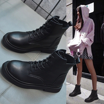 Martin boots female 2019 Autumn Spring New Fashion Net red thin short short short boots Korean flat shoes boots