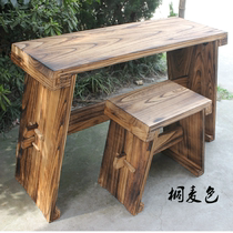 (Shou artist) Factory direct sales portable paulownia guqin table and stool resonance effect good desktop thickness 3cm