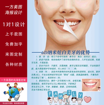 The advantage of 6D nano dazzling white beauty salon micro plastic surgery promotion hanging picture tooth poster picture Stomatology