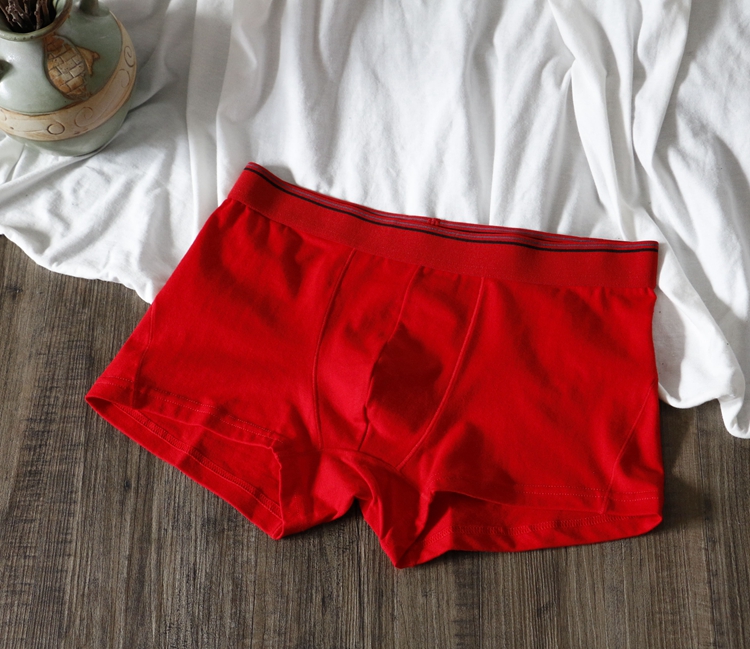 18 người đàn ông mới màu rắn thoải mái đồ lót cotton boxer U lồi liền mạch thoáng khí eo bốn góc quần short quần lót thể thao