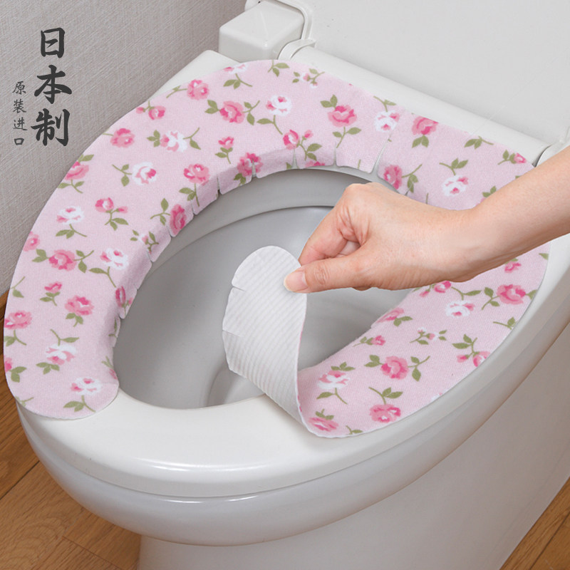 日本LEC冬季款马桶垫坐垫家用可爱防水坐便器保暖垫圈厕所马桶贴