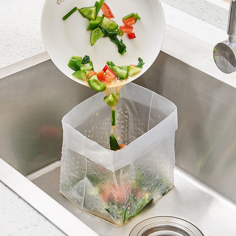 Kitchen sink self - proprietary asphalt trash bag Household pool soup bag drainage pocket sewage bag cut