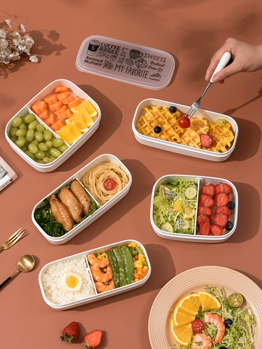 Япония импортировала разделенный ланч-бокс для офисных работников, ланч-бокс, пригодный для использования в микроволновой печи, ланч-бокс, холодильник, ящик для хранения фруктов