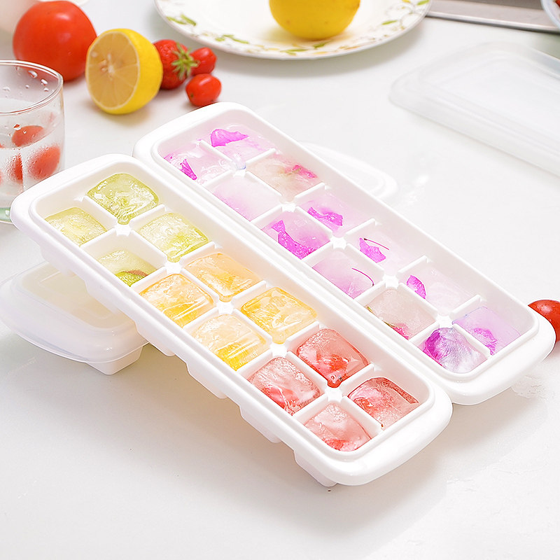 Japan imports 12 Gfreezing ice cubes Ice Cream with lid Self-making box creative ice popsicle Ice stick molds