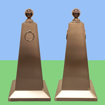 Parking lot custom logo reflective cone safety ice cream cone square high-end stainless steel road cone area warning small metal