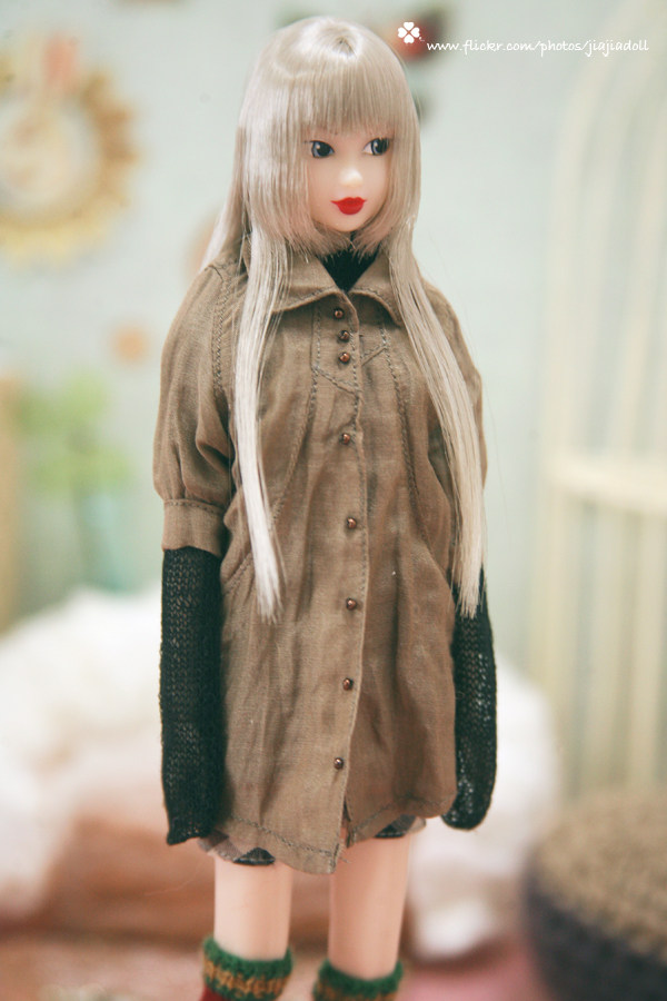 Handwork - shallow coffee splice long shirt momoko Blythe jerryberry fr