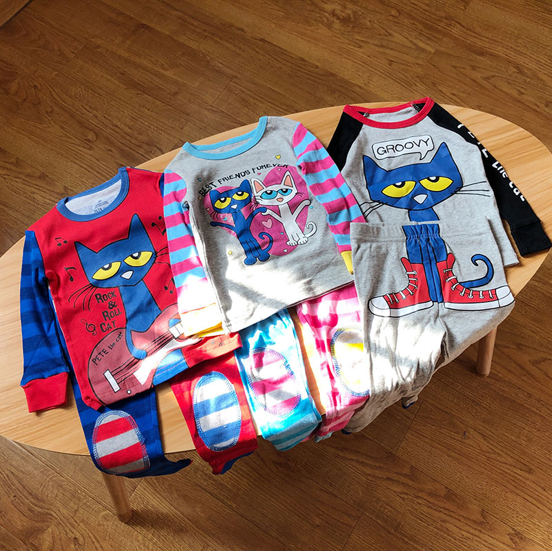 Children's autumn clothes sanitary pants 100 cotton cartoon cartoon little baby autumn and winter underwear offset printing cute long pants two-piece set