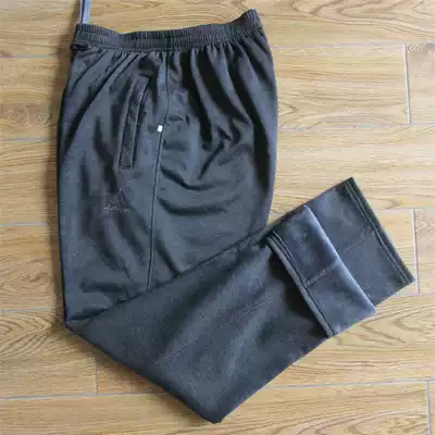 Autumn and winter middle-aged and elderly men's velvet thickened casual sports pants plus fat increased high-waist loose warm pants