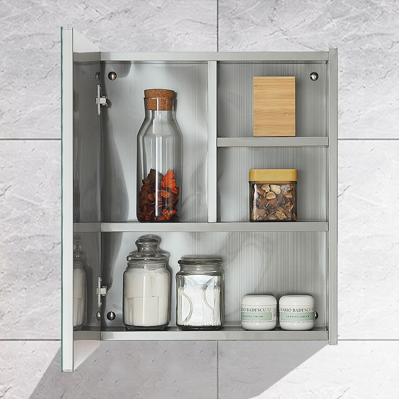 Free Punching Stainless Steel Bathroom Mirror Cabinet Hanging Wall Style Kitchen dressing room containing small family room Bathroom Balcony hanging cupboard