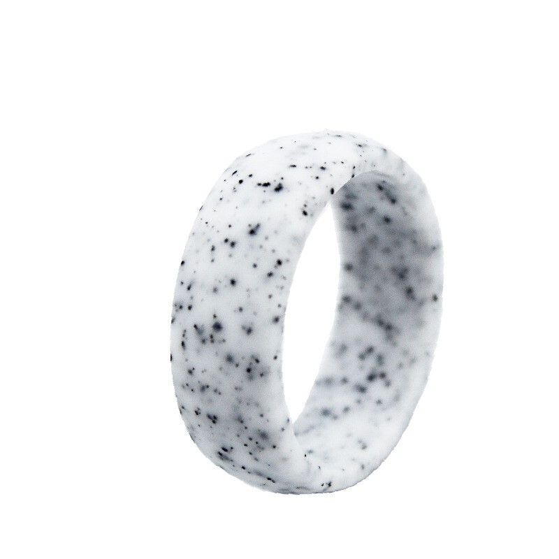 Amazon Silicone Ring, Popular in Europe and America, 8.7mm Marble Pattern Ring, Wedding Rings, Xiaohongshu