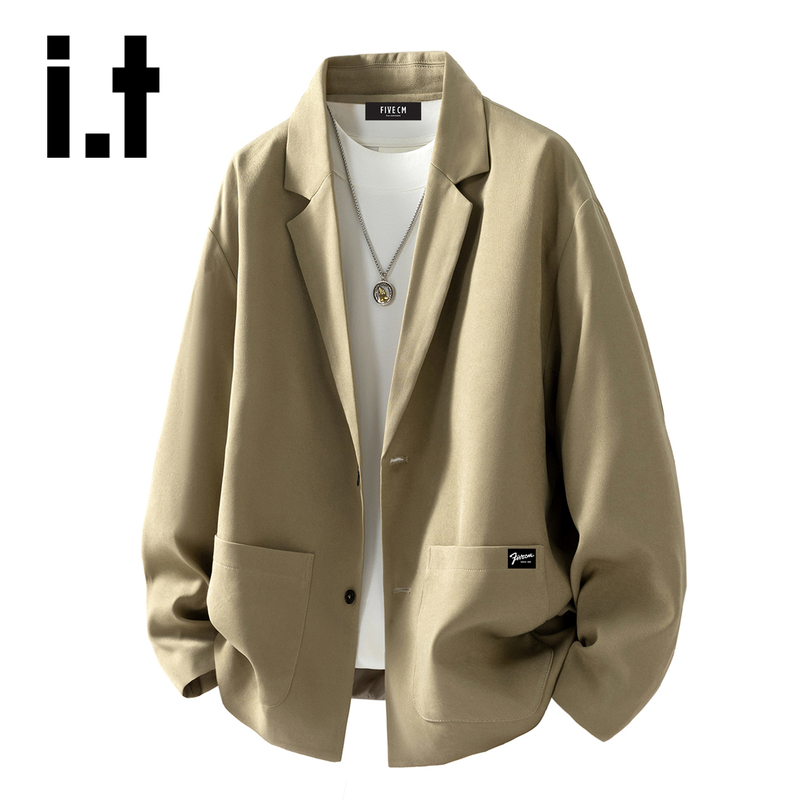 It: 5Cm/Fivecm Spring and Autumn Hong Kong Style Casual Suit Jacket for Men, Loose, Simple, Trendy Jacket Yq