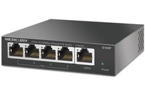 MERCURY Mercury S105P 5-port 100 Gigabit iron shell POE Switch Standard POE Video surveillance power supply