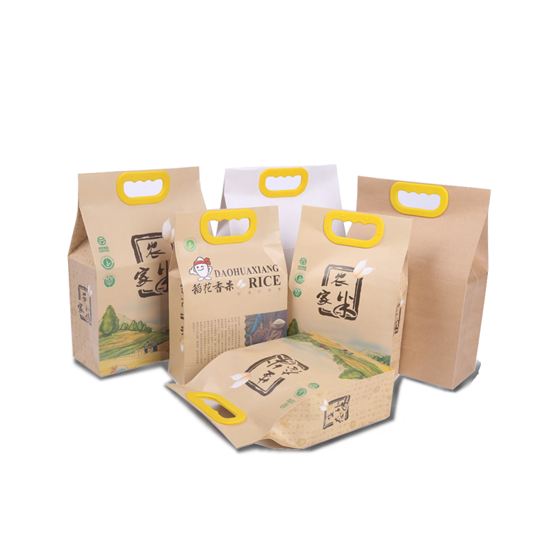 Spot gift bags, agricultural products, kraft paper bags, custom-made portable paper bags, miscellaneous grains, rice packaging bags, new year gift boxes