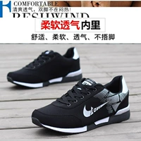 Giày nam mùa đông cộng với giày vải nhung ấm áp đôi giày cotton thoáng khí Giày chạy bộ nam sinh viên giản dị cộng với giày thể thao bằng da cotton giay chay bo