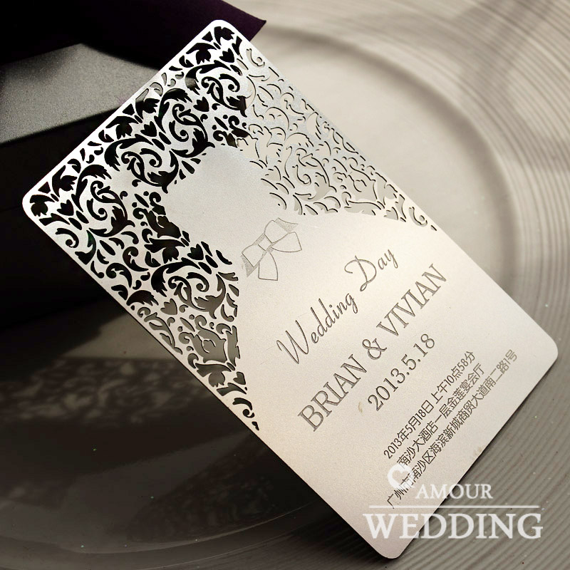 Usd 5 43 Wedding Dress Metal Hollow Wedding Invitation Card Wedding