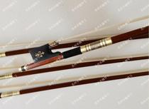 High-grade Brazilian Wood brass Ebony carved flower tail library teacher bow College bow Mongolian ponytail violin bow